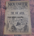 NICK CARTER LIBRARY #63 1892 THE SIX ACES DIME NOVEL STORY PAPER