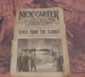 1895 NICK CARTER LIBRARY #194 "SAVED FROM THE FLAMES" DIME NOVEL STORY PAPER