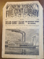 NEW YORK FIVE CENT LIBRARY 06 GREAT USPS STEAM PADDEL BOAT COVER 1892 DIME NOVEL