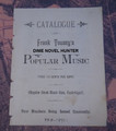 1891 FRANK TOUSEY POPULAR MUSIC CATALOGUE VERY SCARCE