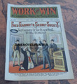 VG WORK AND WIN #130 SECRET SOCIETY COVER HAL STANDISH 1904 DIME NOVEL SEE VIDEO