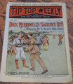 TIP TOP WEEKLY #489 GREAT BASEBALL COVER S&S 1905 DIME NOVEL STORY PAPER