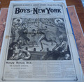 1877 BOYS OF NEW YORK # 95 FRANK TOUSEY CLOWN COVER DIME NOVEL STORY PAPER