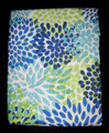SULTAN 'S LINENS - Oblong 60 x 84 inch (152 x 213 cm) Blue & Green Floral FABRIC TABLECLOTH