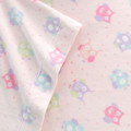 TWIN / SINGLE - Home Classics - Owls on Pink MICROFLEECE SHEET SET