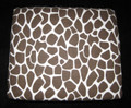 KING - Pointehaven Living - Heavyweight  Brown & White Giraffe Print 100% Cotton FLANNEL SHEET SET