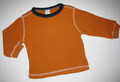 BOYS 12-18 MONTHS - Old Navy - Orange w/Navy Trim Thermal Textured Knit PULLOVER SHIRT