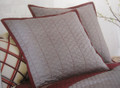 EURO - Apt. 9 - Mixer - Gray & Wine QUILTED PILLOW SHAM