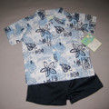 BOYS 6 - 9 MONTHS - Brooks Fitch Baby - 2-pc TAHITIAN BUTTON-DOWN SHIRT & SHORTS PLAYSET