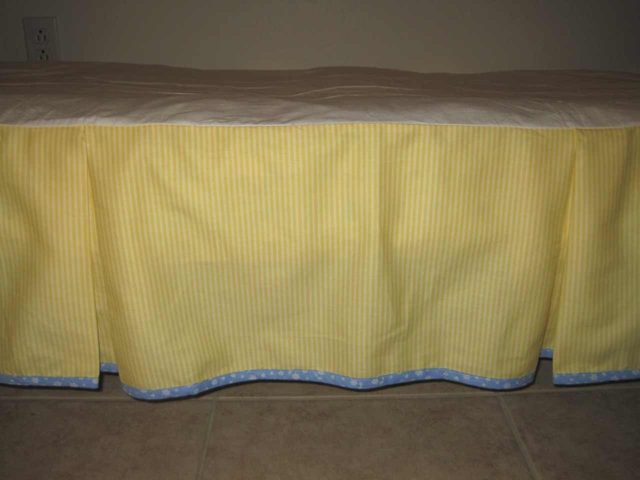 Carter S Child Of Mine Yellow Stripe W Blue Trim Nursery Valance