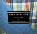 TWIN / TWIN XL- Tommy Hilfiger - Hobe Sound Blue, Green, Red, White Plaid SHAM & QUILT SET
