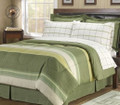 TWIN - The Big One - Gavin - Green Patterns SHEETS, BEDSKIRT, SHAM & COMFORTER SET