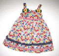 GIRLS 2T - Youngland - Ruffles on Colorful Flowers & Ladybugs Print SUNDRESS / SUMMER DRESS 