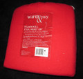 FULL / DOUBLE - Warm & Cozy - Bright Red FLANNEL SHEET SET