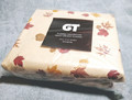 FULL - GT -  New with Defects -- Fall Autumn Leaves on Beige  FLANNEL FLAT SHEET