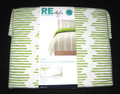 TWIN - RE Room Essentials - Green & White Design 2-pc PILLOW SHAM & DUVET COVER SET