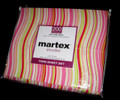 TWIN - Martex - Pink Wavey Lines Cotton/Poly Blend 200TC NO-IRON SHEET SET