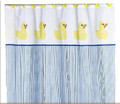 VINYL - Carnation - Duck Rubber Ducky & Navy / White Stripes SHOWER CURTAIN