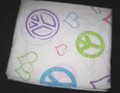 TWIN - Morgan Kids - Far Out Peace & Love  Polyester Micrfofiber SHEET SET 