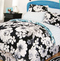TWIN - ID (Intelligent Design) Colors - Floral - BEDSKIRT, SHEETS & REVERSIBLE SHAM & COMFORTER SET