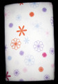 STANDARD - GT - Multi-color Pastel Flowers on White TWO FLANNEL PILLOWCASES