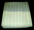 KING - Essential Home - Maxfield Green & White Pinstripes No Iron SHEET SET