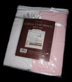 FULL CRIB SIZE - Comfy Baby - 100% Cotton Knit Pink & White - 2 FITTED SHEETS