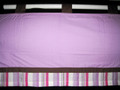 SUMERSAULT - Purple w/purple, pink, white, & brown stripe border Tab-Top VALANCE