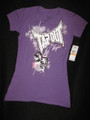 JUNIOR'S SMALL - TapouT - Las Vegas Purple Graphic Tee T-SHIRT