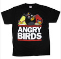 MEN'S LARGE - Angry Birds - Run Birds Black Graphic T-SHIRT