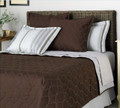 FULL / QUEEN - Sonoma Life & Style - Fairfax Brown Quilted COVERLET