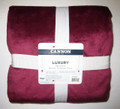 CANNON - Wine - 50 x 60 inch MICROMINK / SHERPA LUXURY THROW