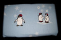 STANDARD -  GT - Penquins, Snowballs & Snowflakes TWO FLANNEL PILLOWCASES