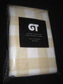 KING - GT - Pale Gold and Cream Plaid TWO FLANNEL PILLOWCASES