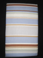 STANDARD - GT - Blue, Gray, Brown, Sage & Cream Stripe TWO FLANNEL PILLOWCASES