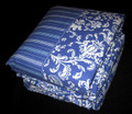 KING - Essential Home Kingsley Blue Floral Paisley Cotton/Poly No Iron SHEET SET