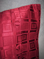 KID INTERIOR - Red Jacquard Geometric Heavyweight 55 x 78 DUVET COVER & SHAM SET