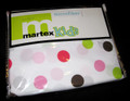 TWIN - Martex Kids - Brown, Pink, Fuchsia, Red & Green Polka-dot  SHEET SET