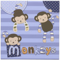 COCALO BABY - Monkey Mania NURSERY CANVAS ART ARTWORK
