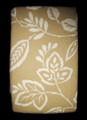STANDARD - GT - Cream Leaves on Beige - TWO FLANNEL PILLOWCASES