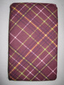 STANDARD -  GT -  Purple, Orange and Green Plaid TWO FLANNEL PILLOWCASES