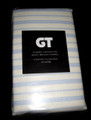 STANDARD - GT Light Blue Stripes on Cream TWO FLANNEL PILLOWCASES