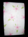 STANDARD -  GT - Pink Flowers on White TWO FLANNEL PILLOWCASES