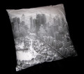 EXTREME LINEN - NYC Central Park Winterscape 16x16 Inch DECORATOR PILLOW