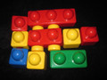 USED  LEGO  DUPLO PRIMO - Ages 0-24 Months - 10 Pc Lego Duplo DUFFLE BAG & BLOCK SET