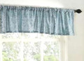 CARRIAGE HOUSE - Carleigh Blue & White Woven Medallion WINDOW VALANCE