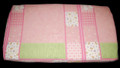 FULL CRIB SIZE - Owen - 100% Cotton Pink Green Patchwork Print FITTED SHEET