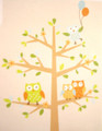 TOT TWO SIX - Owl Friends Tree WALL ART APPLIQUES /  DECALS
