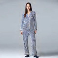 WOMEN'S XL - Simply Vera Notch Collar Navy & White Peacoat Stripe Pajamas PJs and Socks