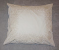 EURO SIZE - Malabar Home  - Beige Floral Embroidery on Cream  PILLOW SHAM
